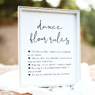 Poster Panneau des Règles minimalistes pour la danse Mari