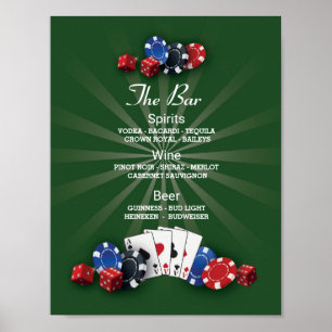 Poster Panneau d'événement Bar Casino Vegas Réception