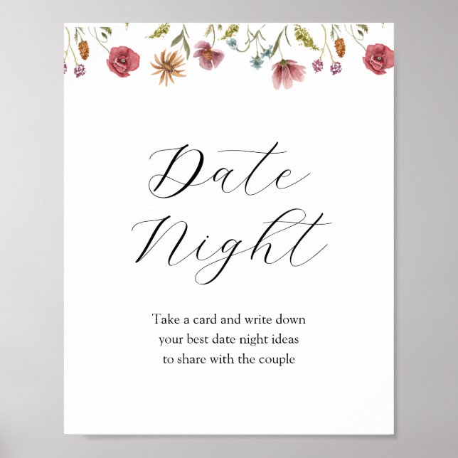 Poster Panneau d'idée de soirée de floraison de fleurs sa (Devant)