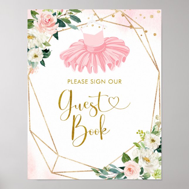 Poster Panneau du Baby shower Ballerina Tutu (Devant)