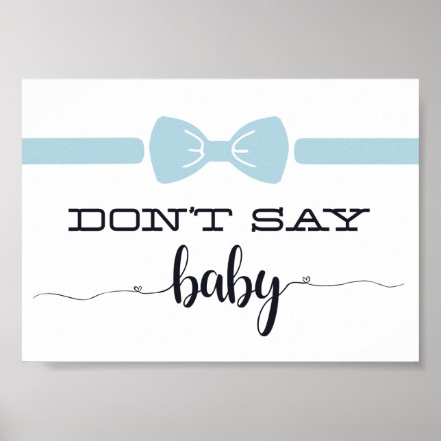 Poster Panneau du Baby shower "Don't Say Baby" (Devant)