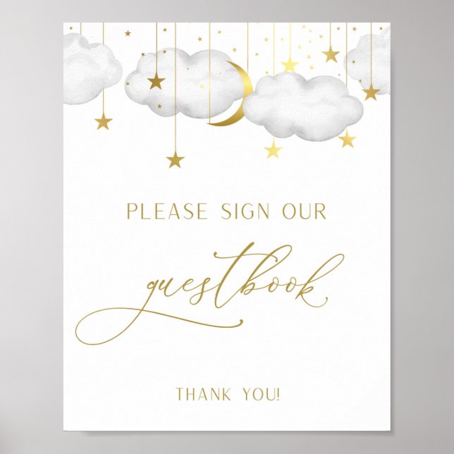 Poster Panneau du Baby shower Twinkle Little Star (Devant)