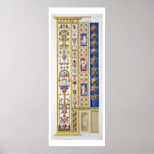 Poster Panneau du bungalow de Raphael à Vatican, de