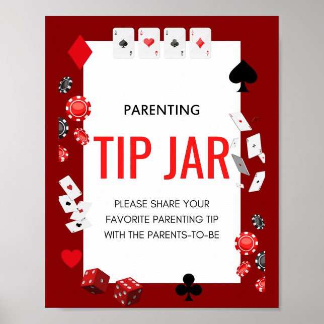 Poster Panneau du jeu Ace Casino Baby shower (Devant)
