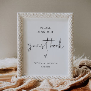 Poster Panneau du livre d'hôtes STELLA Table Mariage mini