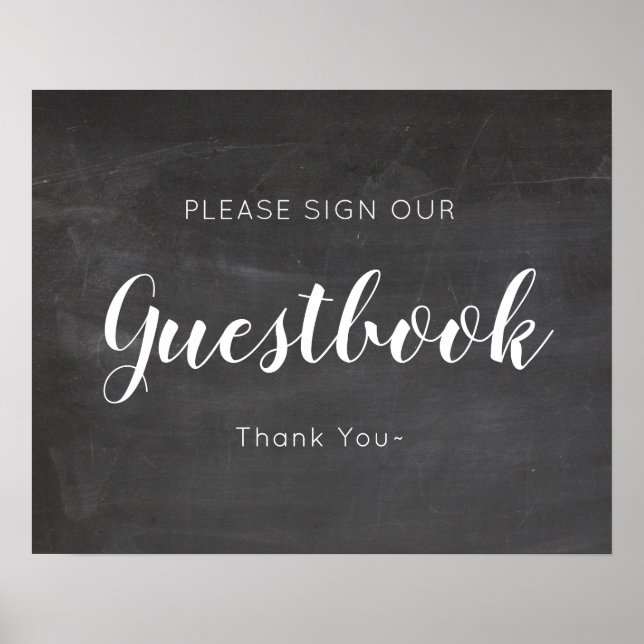 Poster Panneau du Mariage Chalkboard (Devant)