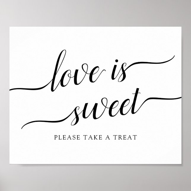 Poster Panneau du Mariage de calligraphie "L'amour est do (Devant)