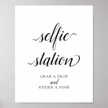 Panneau du Mariage de calligraphie "Selfie Station