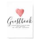 Panneau du Mariage du coeur d'aquarelle rouge