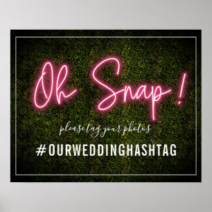 Poster Panneau du Mariage Neon Boxwood
