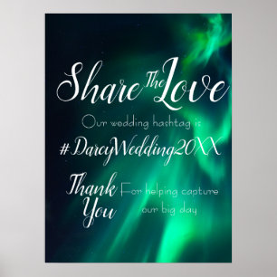 Poster Panneau du Mariage Northern Lights
