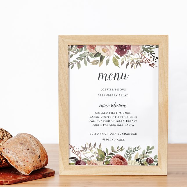 Poster Panneau du menu Bloom rustique (Créateur téléchargé)