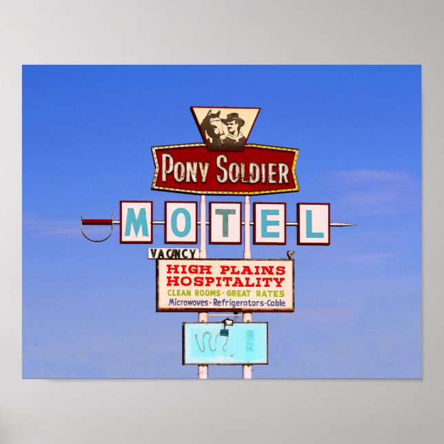 Poster Panneau du Motel Pony Soldier, Tucumcari, N.M. (Devant)