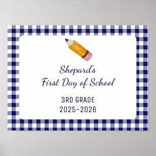 Poster Panneau du premier jour de l'école