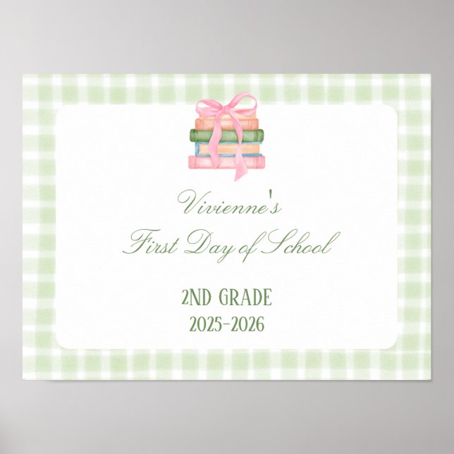 Poster Panneau du premier jour de l'école (Devant)