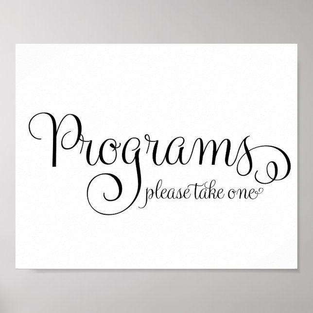 Poster Panneau du programme de mariage (Devant)