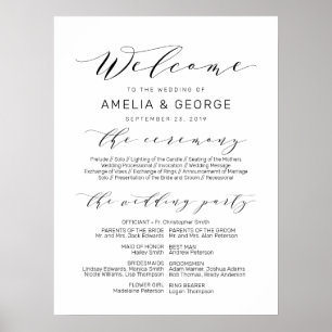 Poster Panneau du programme de mariage d'accueil