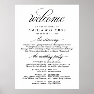 Poster Panneau du programme de mariage d'accueil