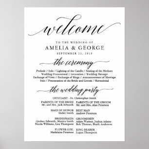 Poster Panneau du programme de mariage d'accueil