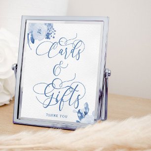 Poster Panneau Élégant Fleurs Poussiéreux Cartes et Cadea