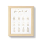 Panneau élégant Mariage blanc et or