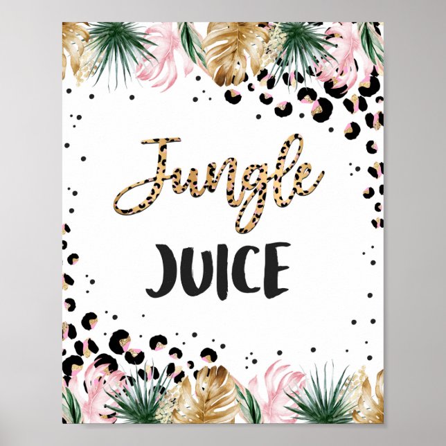 Poster Panneau Empreinte de léopard Jus de Jungle Safari (Devant)