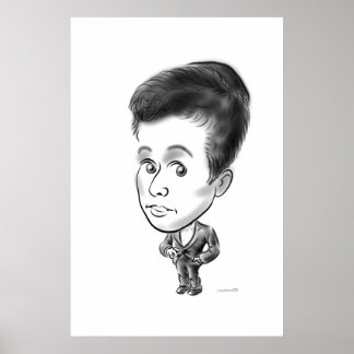 Poster Panneau en caricature à bord 13b