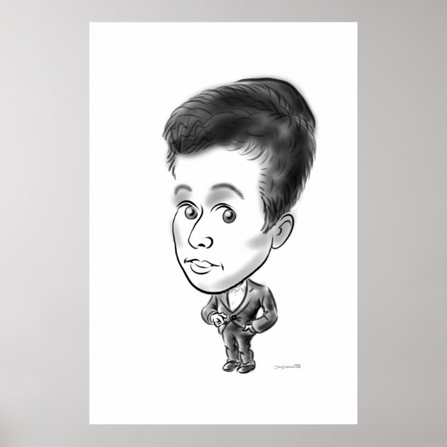 Poster Panneau en caricature à bord 13b (Devant)