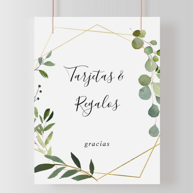 Poster Panneau espagnol Tropical Green Tarjetas et Regalo (Créateur téléchargé)