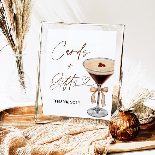 Poster Panneau Espresso Martini Fêtes des mariées Cartes  (Créateur téléchargé)