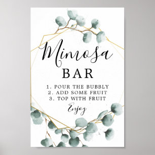 Poster Panneau Eucalyptus Green Mimosa Bar