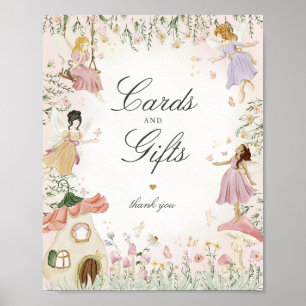 Poster Panneau fête d'anniversaire Fairy Garden Cartes et