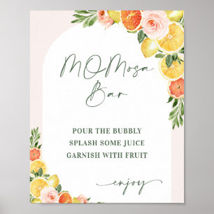 Poster Panneau Fête des mariées agrumes floraux Mimosa