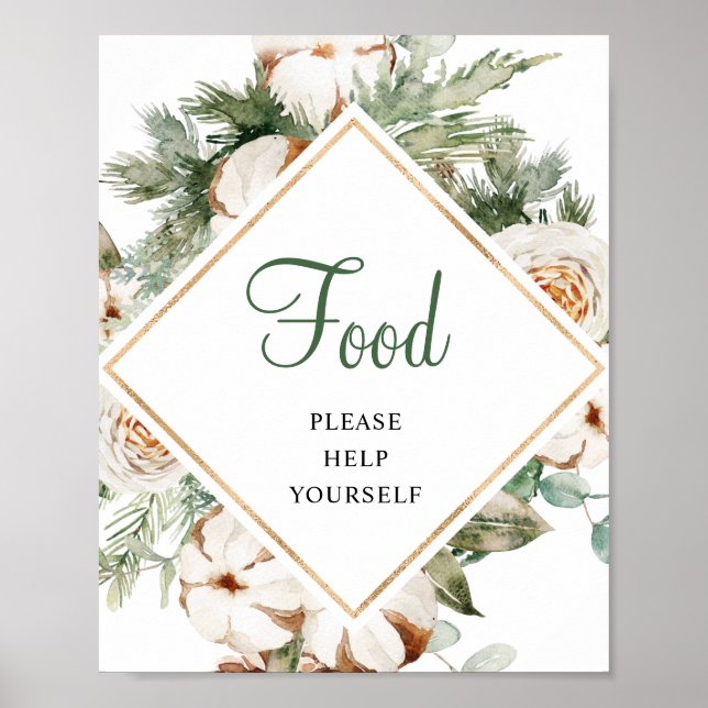 Poster Panneau Fête des mariées alimentaire d'hiver Pine (Devant)