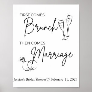 Poster Panneau Fête des mariées Brunch