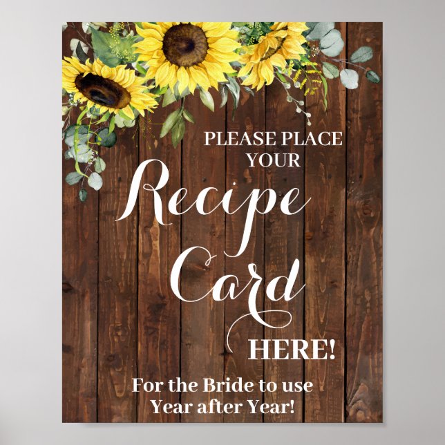 Poster Panneau Fête des mariées de la carte Sunflower Pla (Devant)