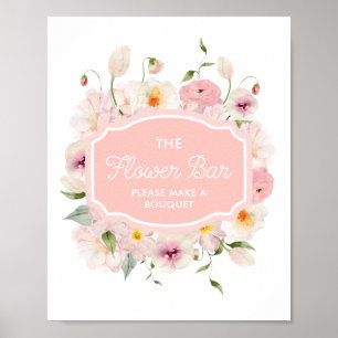 Poster Panneau Fête des mariées rose