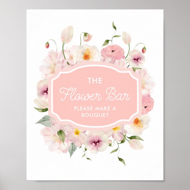 Poster Panneau Fête des mariées rose (Devant)