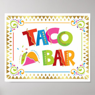 Poster Panneau Fiesta BAR TACO Imprimer