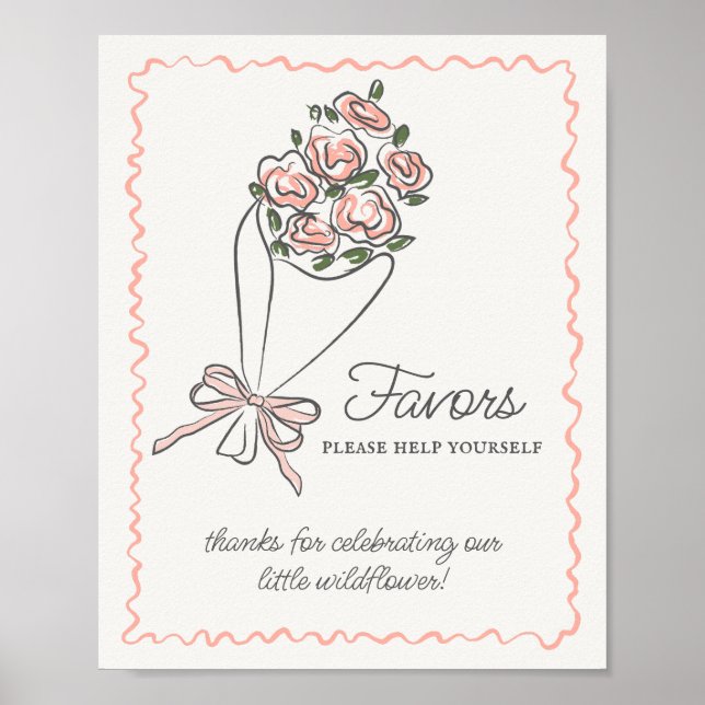 Poster Panneau Fleur rose Fleur Market Fraîches Faveurs F (Devant)