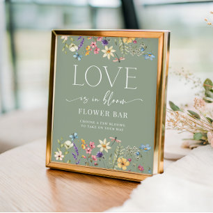 Poster Panneau fleur sauvage Fête des mariées  