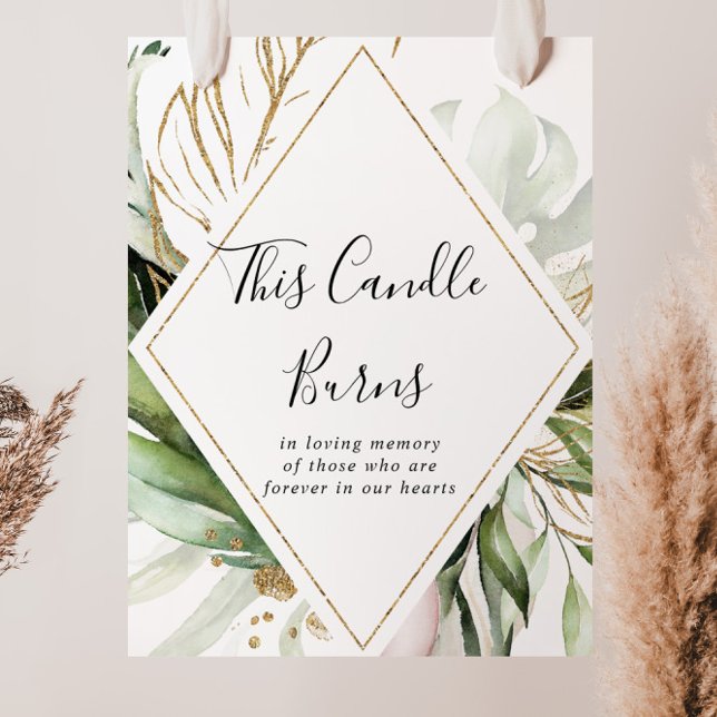 Poster Panneau géométrique en or Tropical Cette bougie br (Créateur téléchargé)