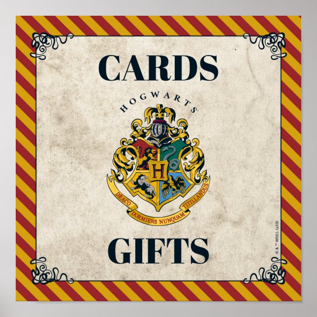 Poster Panneau Harry Potter Hogwarts Cartes et Cadeaux d' (Devant)