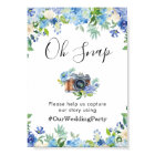 Panneau Instagram bleu Hydrangée verte Oh Snap