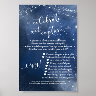 Poster Panneau Instructions pour la caméra jetable de nui