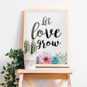 Poster Panneau Laissez l'amour grandir