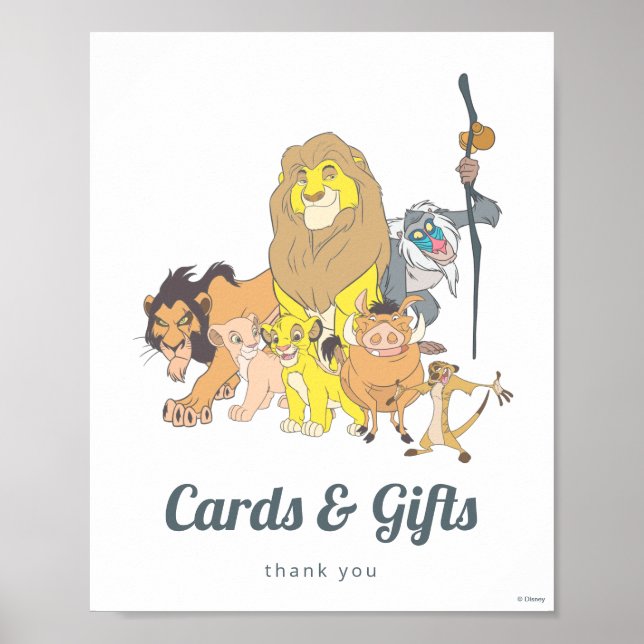 Poster Panneau Lion King Baby shower Cartes & Cadeaux (Devant)