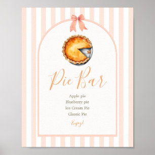 Poster Panneau Little Cutie Pie Orange En vichy Pie Bar