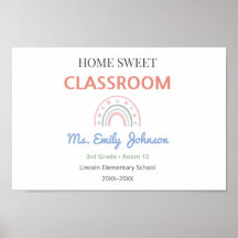 Panneau Maison Douce Classe avec nom de l'enseigna