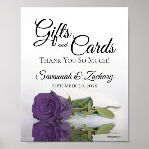 Poster Panneau Mariage Amethyst Purple Rose Cadeaux et Ca